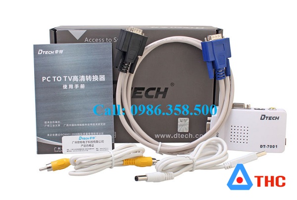 Bộ chuyển đổi VGA sang AV/SVIDEO D-TECH 7001